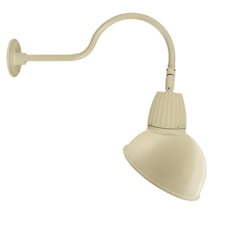 Rab GOOSENECK STYLE1 13W RECT REFL NEUTRAL LED 15" AD SHADE IVRY GN1LED13NRADI
